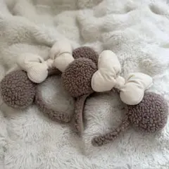 ミニーちゃん ピンクベージュ カチューシャ