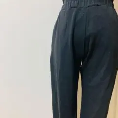 新品未使用　ボンジュールサガン　ジョガーパンツ　クロップド丈　ウエストゴム　黒F