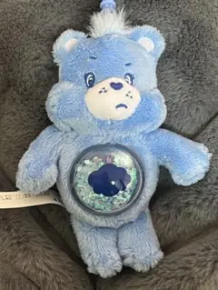 ケアベア 青 ぬいぐるみ スノードーム付き　ポップマート