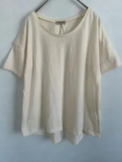 Samansa Mos2 クリーム色 半袖Tシャツ