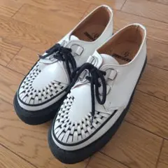 GEORGE COX ラバーソール 編み込み 白 UK製 美品 厚底 UK5のサムネイル