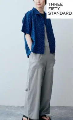 THREE FIFTY STANDARD 半袖シャツ 3L ブルーのサムネイル
