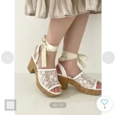 マジェスティックレゴン　アングルリボンsetサンダル　リボン付き　Mサイズのサムネイル
