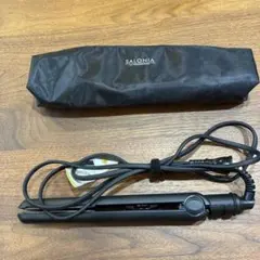 SALONIA ヘアアイロン ブラック 収納ケース付き