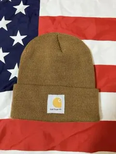 カナダ製 カーハート ニット帽 ブラウン キャメル アクリル ヴィンテージ