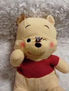 くまのぷーさん・もこふわジャンボぬいぐるみ【ハチさんといっしょ】