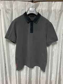 PRADA 2015 ポロシャツ バイカラー グレー XXLのサムネイル