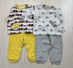 ユニクロ　キルトパジャマ　2点セット　90㎝　ノンタン　ミッフィー