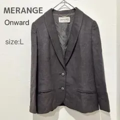 ✨美品❤️【オンワード/メランジェ】(L)ダークグレー/テーラードジャケット