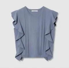 【新品タグ付き】ANAYI ビラテラールラッフル プルオーバー　アナイ　ブルーのサムネイル
