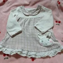 クーラクール☆うさぎ　長袖　トップス　チュニック　80サイズ　ベビー　女の子