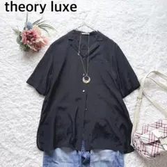 美品✨セオリーリュクス　シャツ　24ss 　黒　シアー　現行　近年モデル　開襟