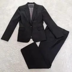 ✨️極美品✨️ アンタイトル スーツ L ブラック シルク混　ストライプ 大きい