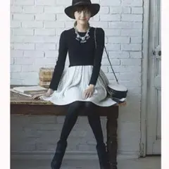 アプワイザーリッシェ　タックジャガードドッキングワンピース