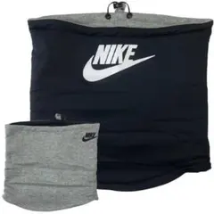 NIKE　ネックウォーマー リバーシブル クラブフリース 　黒　グレー　防寒