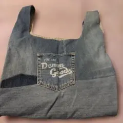 ヴィンテージデニムトートバッグ　　 ハンメイド　新品