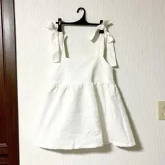 coca 肩紐リボン ホワイト ビスチェ