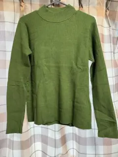 GLOBAL WORK グリーン タートルネック M
