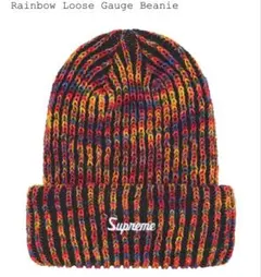 Supreme Rainbow Loose Gauge Beanie Black
