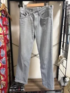 80s LEVI'S 505 先染めブラック　縦ストライプ