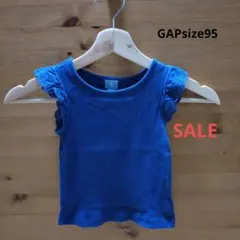 最終SALE　ネイビー　レースフリル タンクトップ 95　GAP　ギャップ