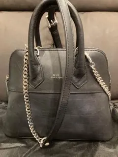 【新品未使用】MUL ラウンドポーチ ブラック クロコダイル型押し 0000000000172_7ljMJxj.jpg