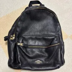 G*k様 COACH レザー バックパック ブラック - メルカリ