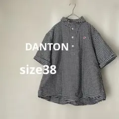 DANTON ラウンドカラーシャツ チェック 半袖 レディース ダントン 38のサムネイル