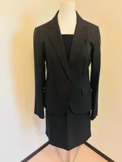 ストライプスカートパンツスーツ3点セット