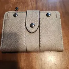 値下げ 二つ折り財布 定期入れ付き ミニマリスト グレージュ