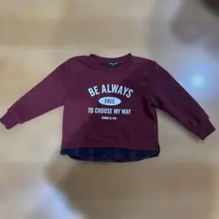 COMME CA ISM バーガンディ トレーナー 100cm