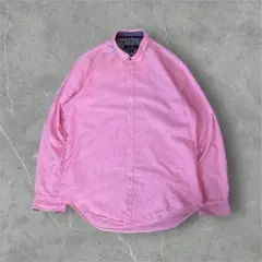 ZARAMANザラ ピンク XL ボタンダウン長袖シャツ SLIMスリム 古着