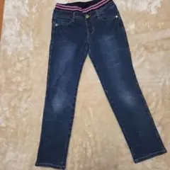 ダークブルー スリムフィットパンツ 130cm