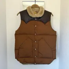 ロッキーマウンテンフェザーベッド／本革ヨーク／ブラウン／ボア付／好配色／40