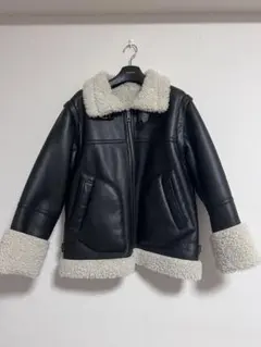 ボアジャケット　2WAY SLY レザー　ブラックのサムネイル