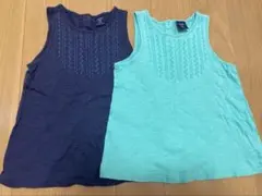 babyGap ノースリーブ 2枚セット 4歳用　105㎝　グリーン　ネイビーのサムネイル