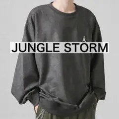JUNGLE STORM おばけ ワンポイント刺繍 スエード トレーナーのサムネイル