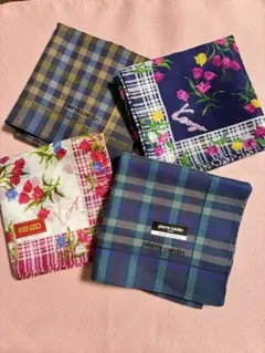 新品未使用　紳士用ハンカチピエールカルダン レディースKENZOセットで4枚