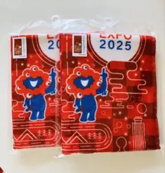 ミャクミャク　フェイスタオル　万博会場限定　２枚セット！！