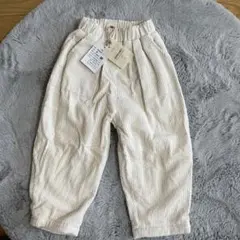 ADBABY コーデュロイ ホワイトロングパンツ