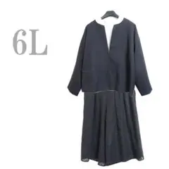 ●新品/3点/ジャケット/ブラウス/パンツ/6L/セレモニースーツ●&0800