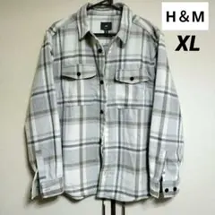 H&M ★チェック柄ネルシャツ XL　厚手