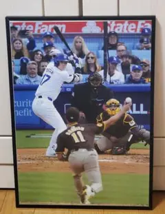 ドジャース大谷翔平vsパドレスダルビッシュ有 MLB！A3ポスターフレーム付き①
