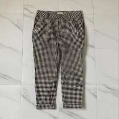 Y2K 레트로 クロップドパンツ テーパードパンツ サルエル ギンガムチェック
