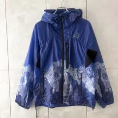 go slow caravan 雪山柄 ポケッタブルパーカー ブルー　3