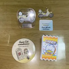 サンリオ　あひるのペックル　4点セット　クリップ2個　缶バッチ　アクリルスタンド