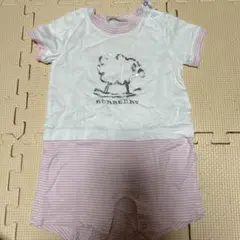 BURBERRY 羊プリントロンパース 70cm