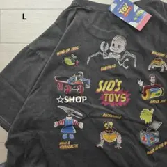 ディズニー トイストーリー シドのおもちゃ キャラ集合 半袖tシャツ L