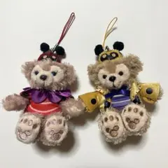 ダッフィー　シェリーメイ　ぬいぐるみストラップ　ディズニーシー　てんとう虫
