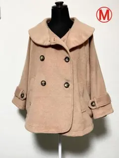 美品　ポンチョコート　冬　サイズM 赤茶色